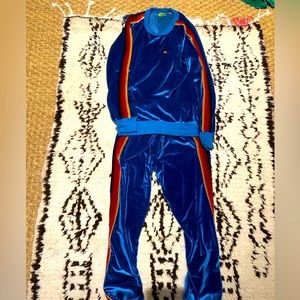 Women's Velvet Blue Aviator Nation Jump Suit